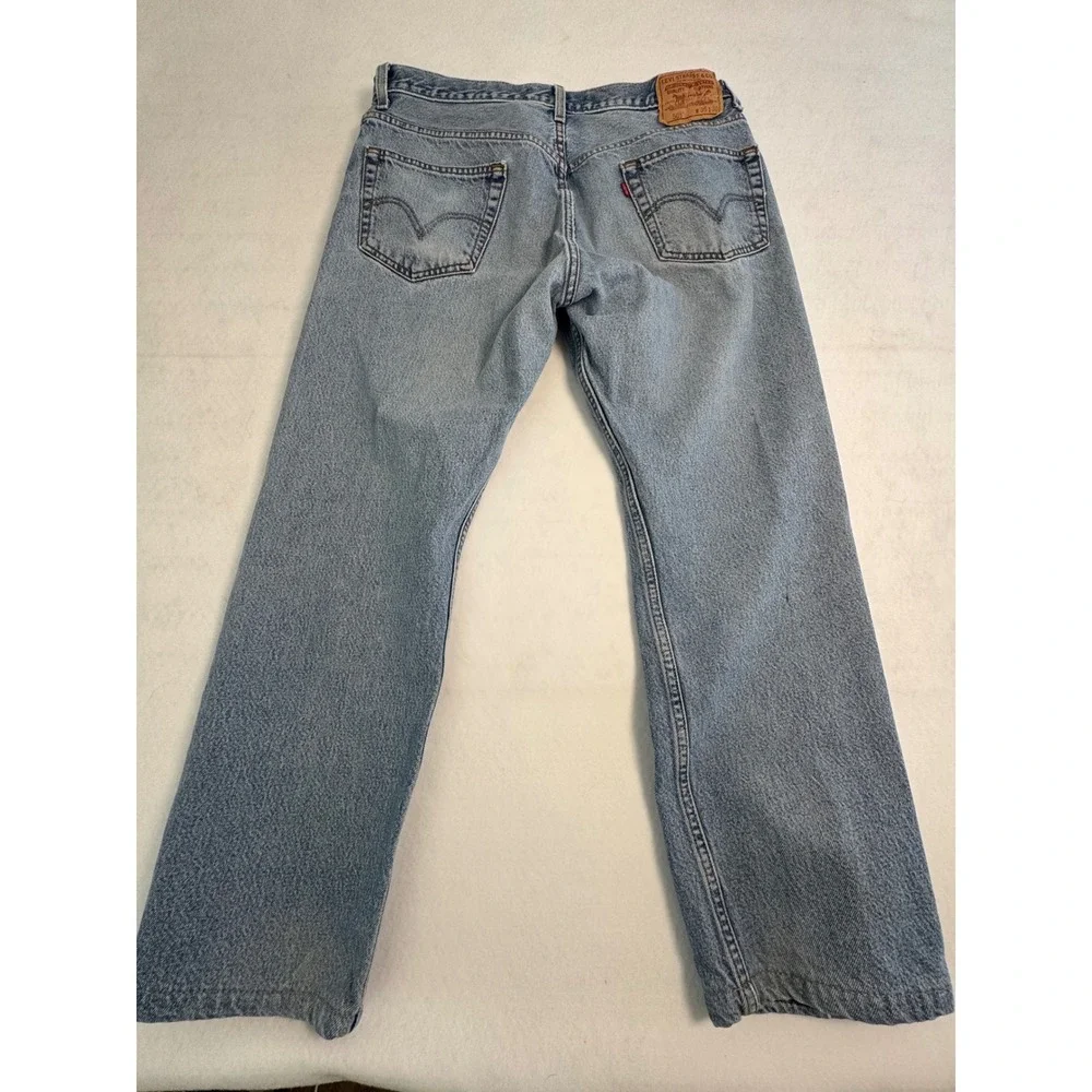 Levis 505 Reg Fit Jeans‎ Mens 36x30 Blue Medium Wash Straight Leg Denim 505-0216